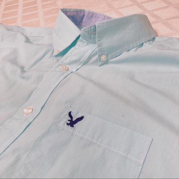 AE Turquoise Classic Fit Long-Sleeve Shirt - Picture 3 of 3